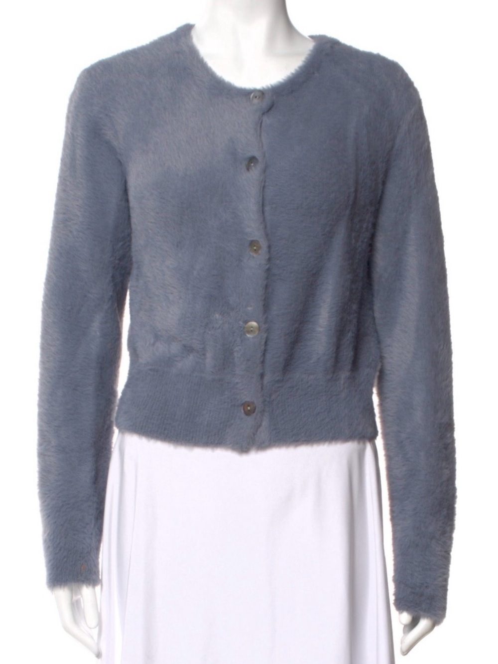 VINCE Eyelash Cardigan in Iris Smoke